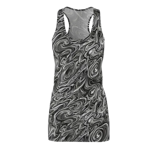Noir Marble on a Racerback Dress