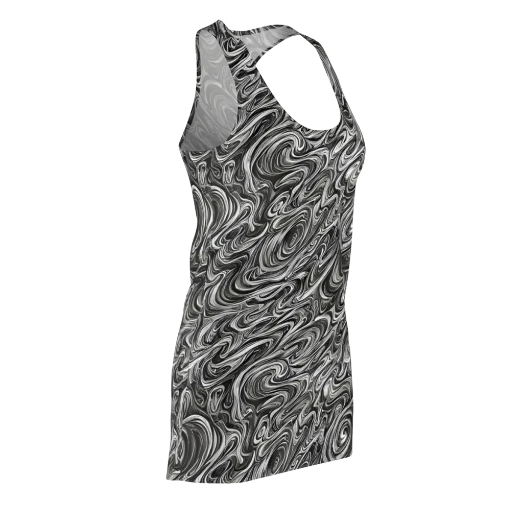 Noir Marble on Racerback Dress — Front Side