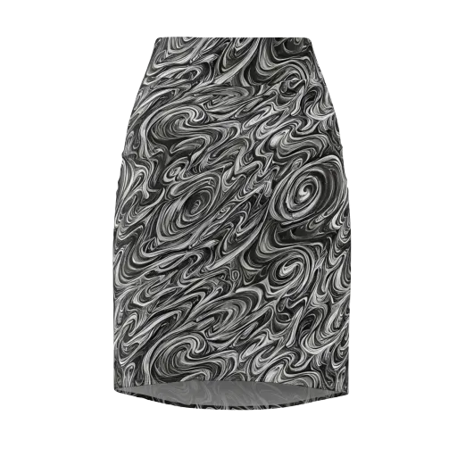 Noir Marble on a Pencil Skirt