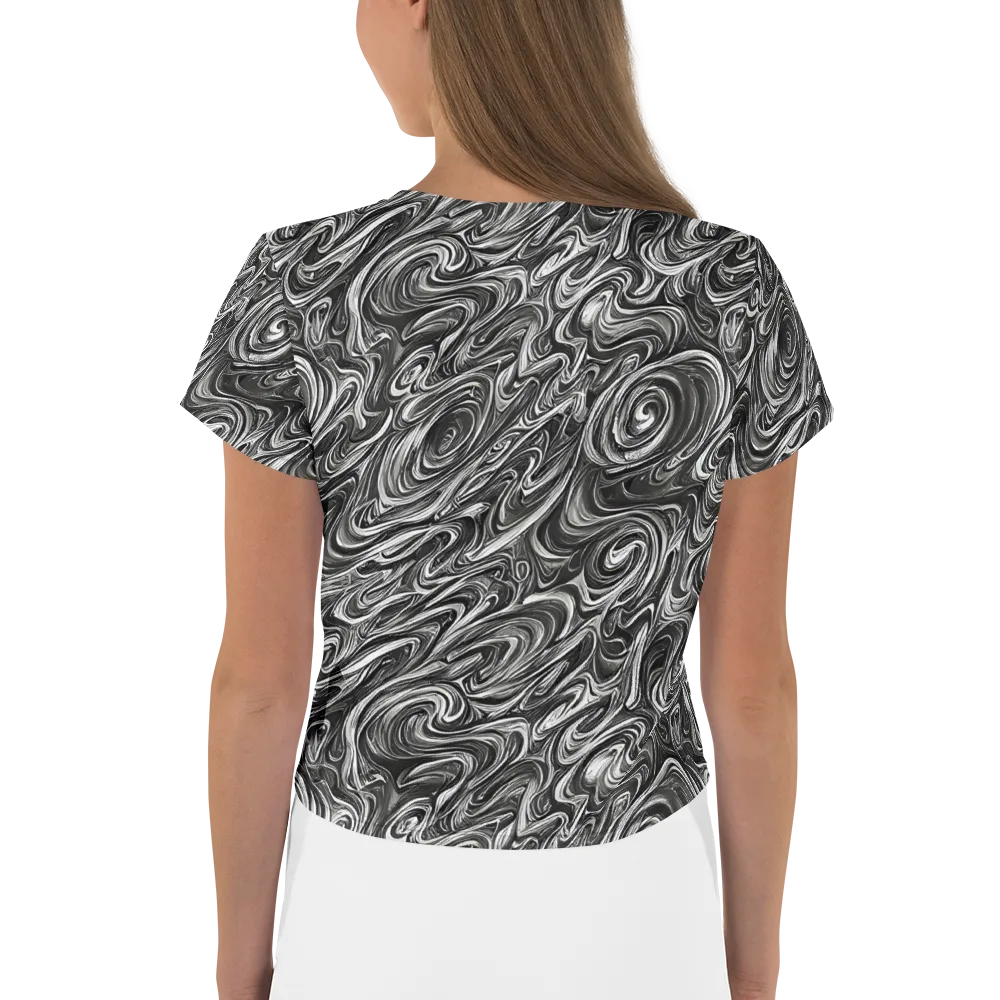 Noir Marble on Crop Tee — Back
