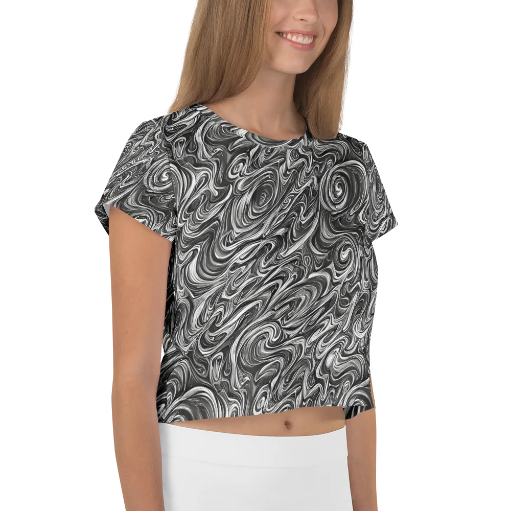 Noir Marble on Crop Tee — Right