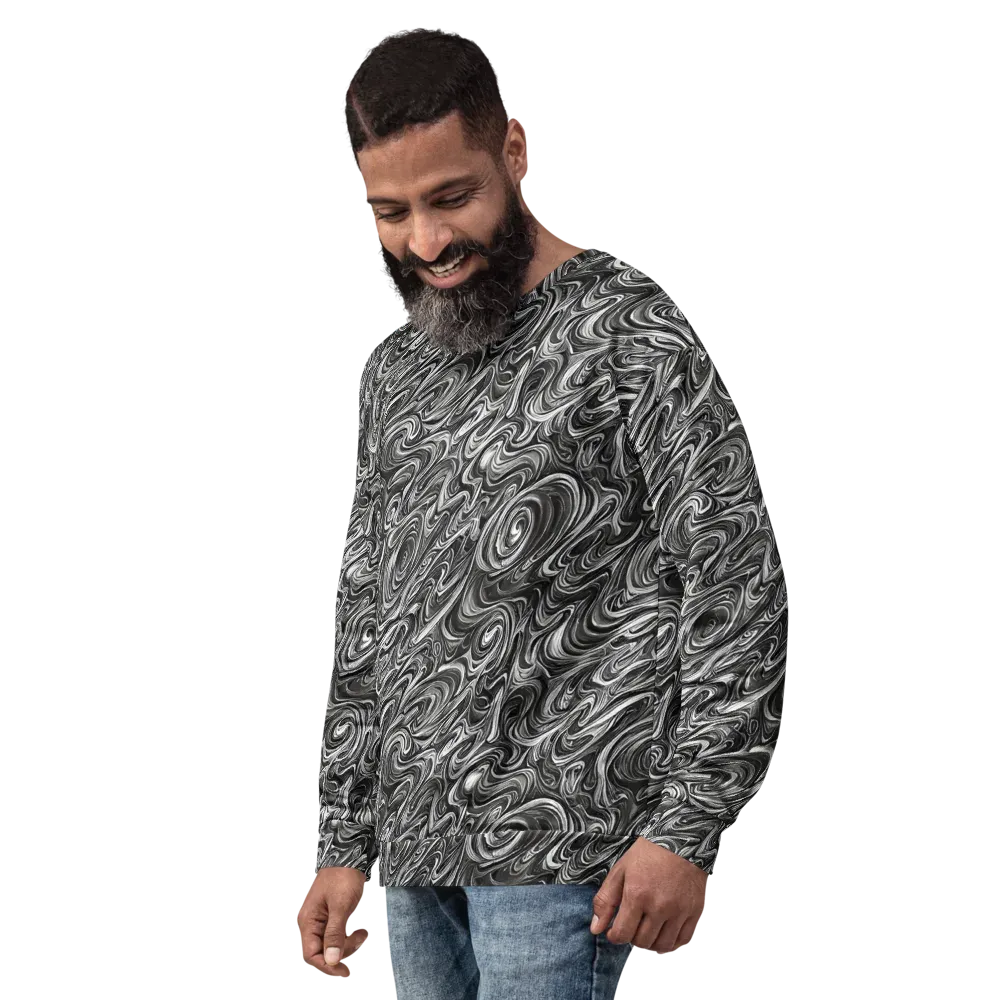 Noir Marble on Sweatshirt — Left Front