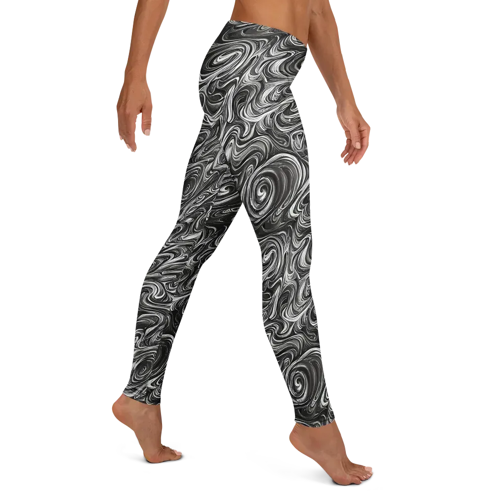 Noir Marble on Leggings — Right