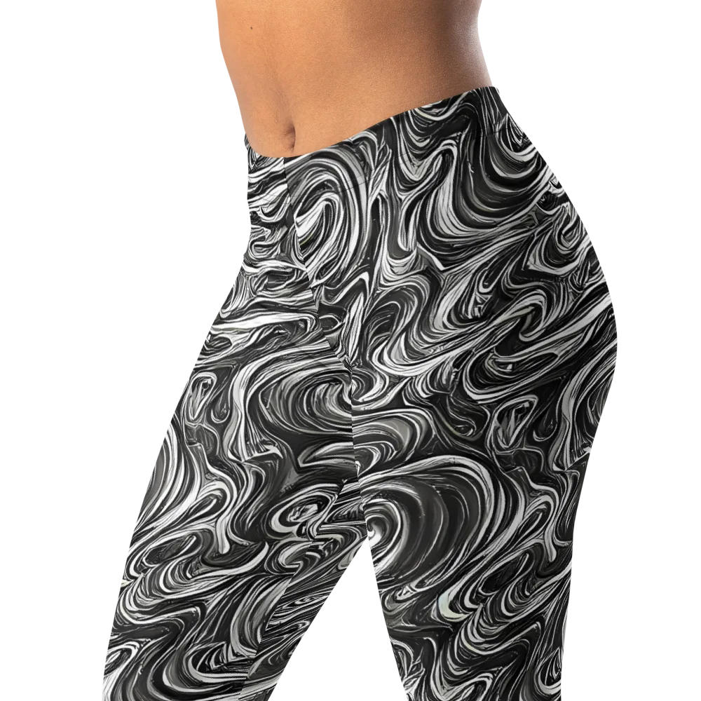 Noir Marble on Leggings — Left Front