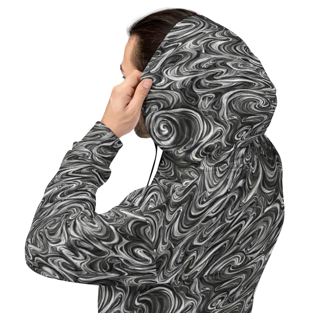 Noir Marble on Hoodie — Back