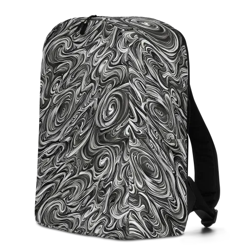 Noir Marble on a Minimalist Backpack