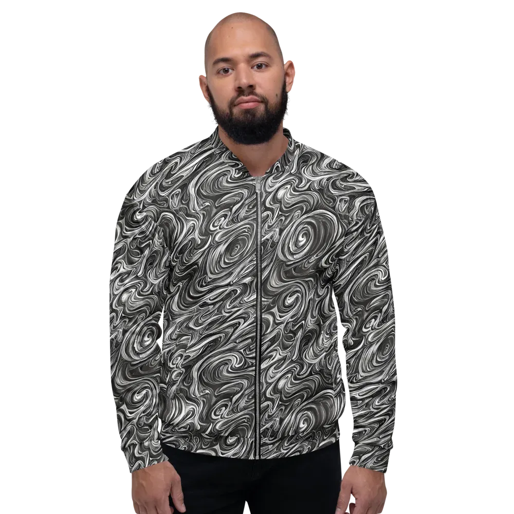 Noir Marble on Bomber Jacket — Front