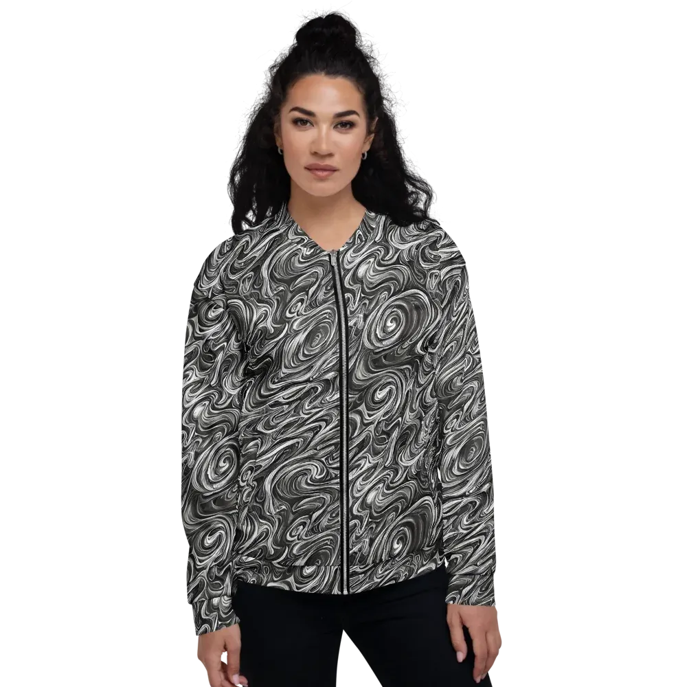 Noir Marble on Bomber Jacket — Front