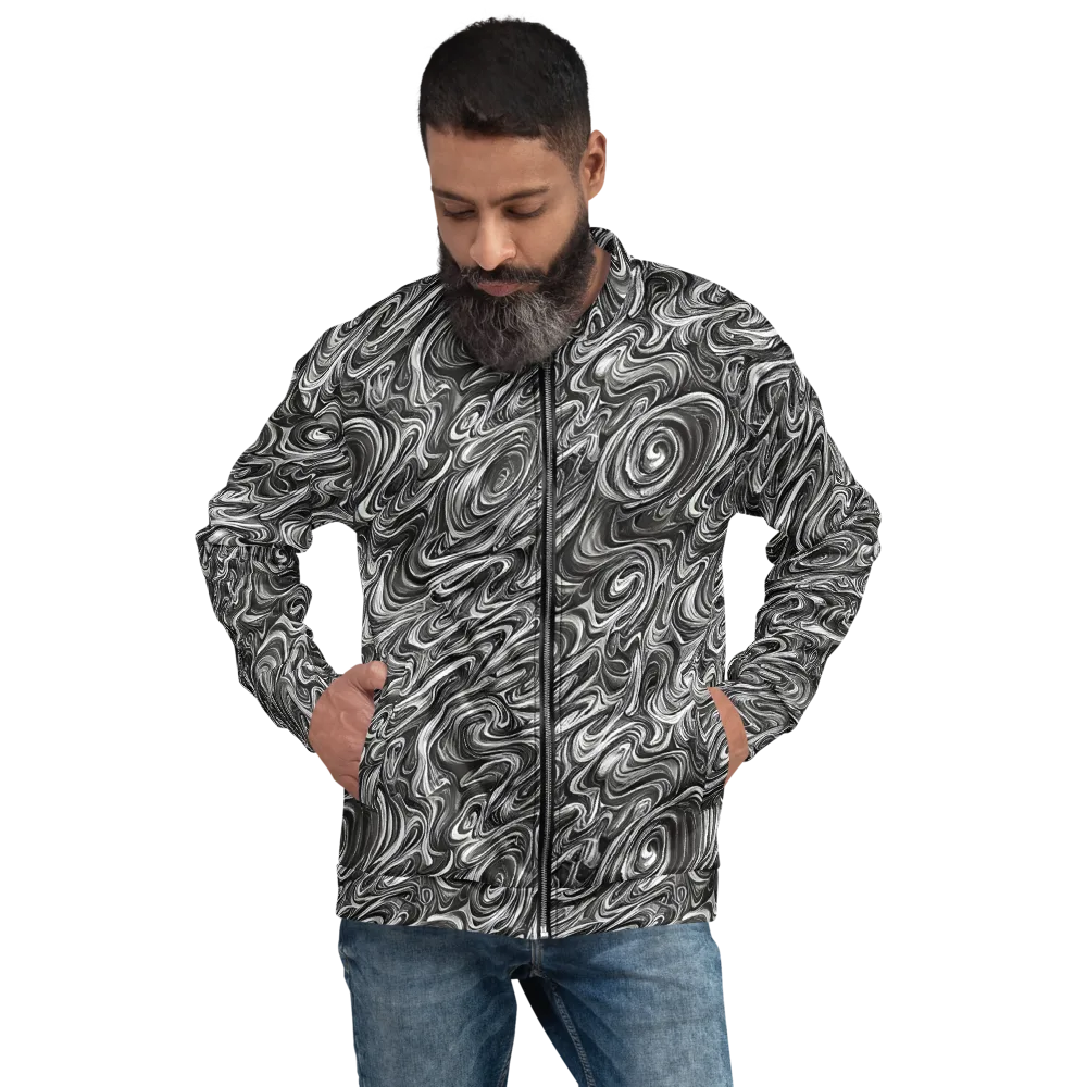 Noir Marble on Bomber Jacket — Front
