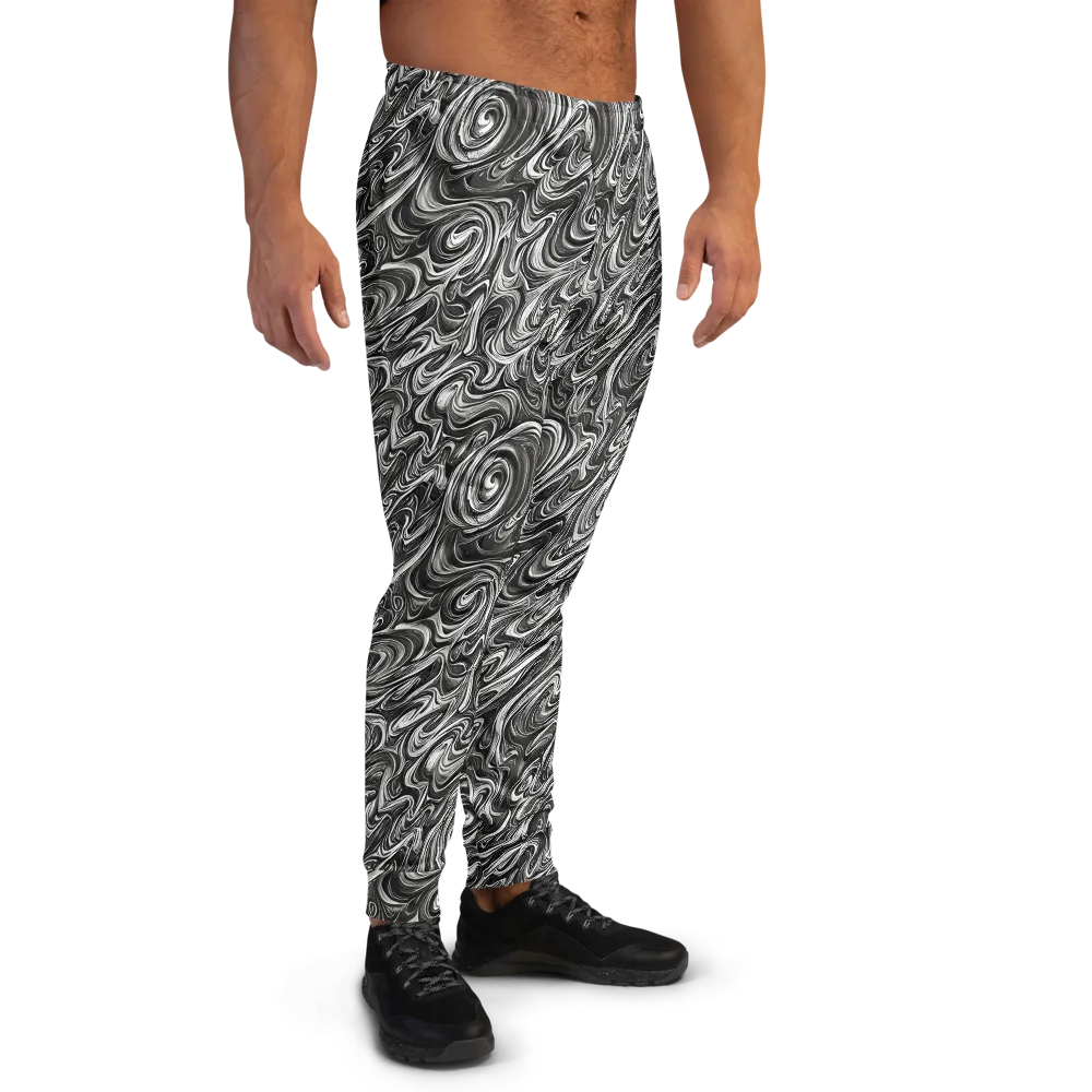 Noir Marble on Men's Joggers — Right