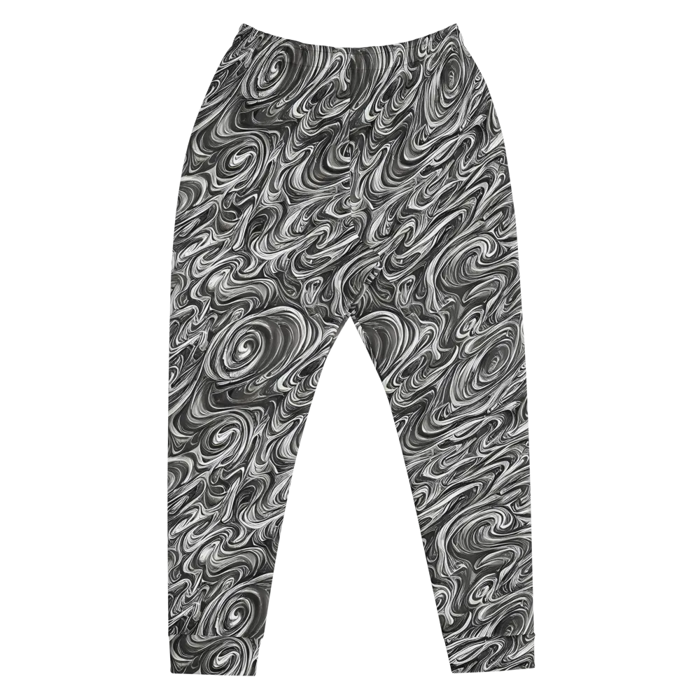 Noir Marble on Men's Joggers — Front