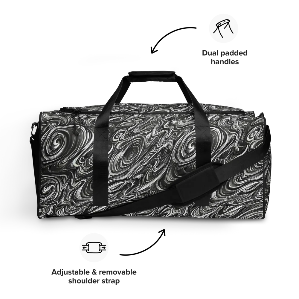 Noir Marble on Duffle Bag — Front