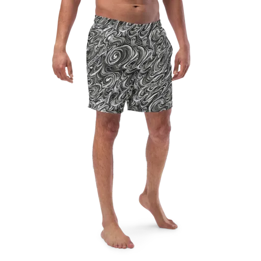 Noir Marble on a Swim Trunks