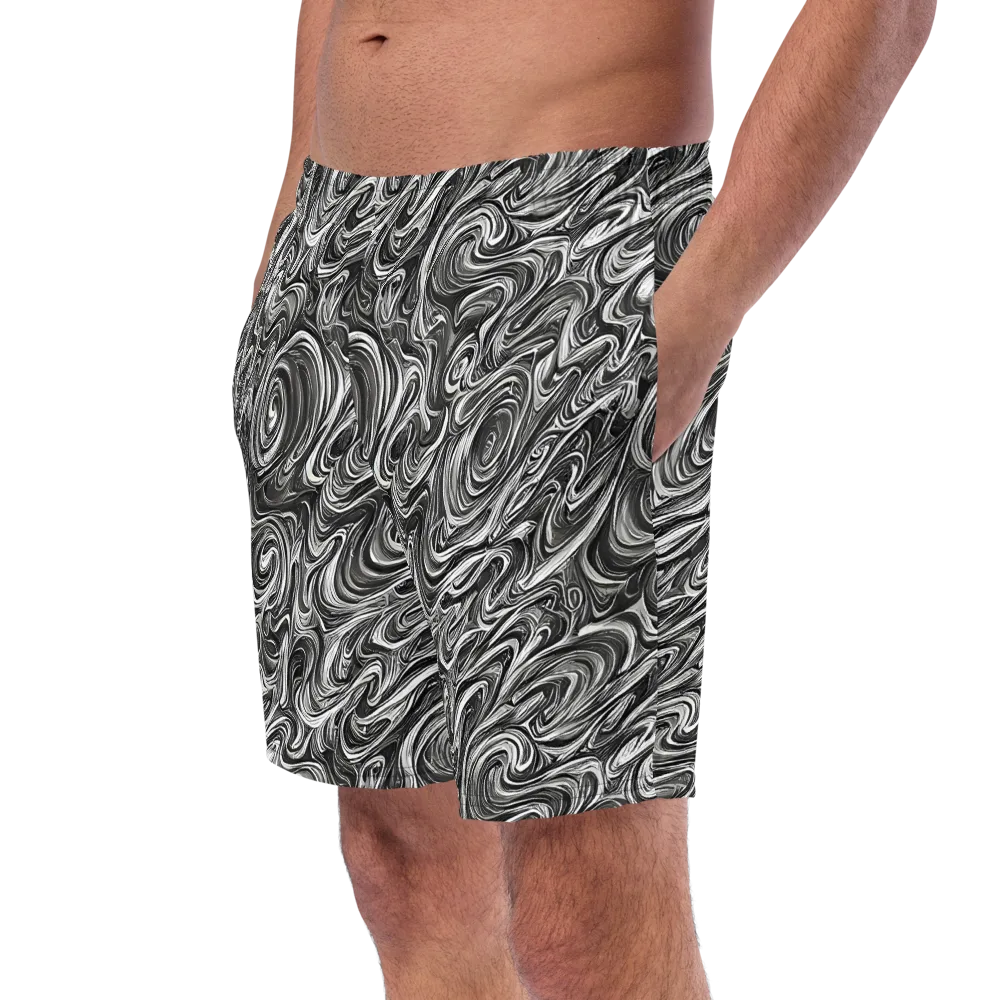 Noir Marble on Swim Trunks — Left Front