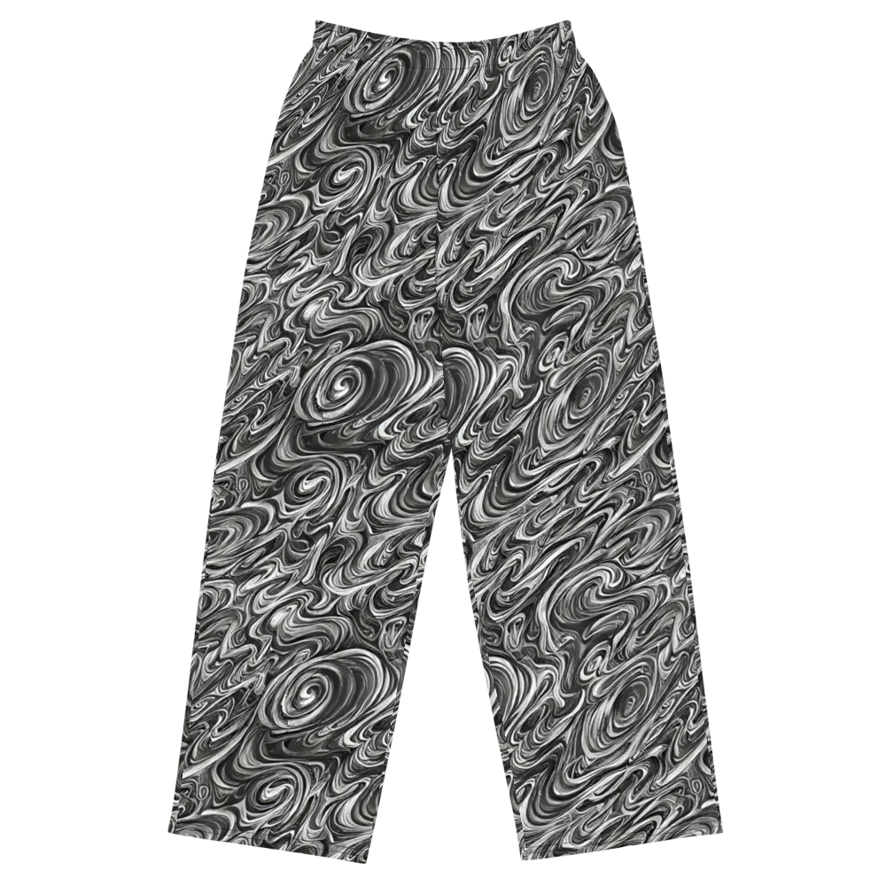 Noir Marble on Wide-Leg Pants — Front