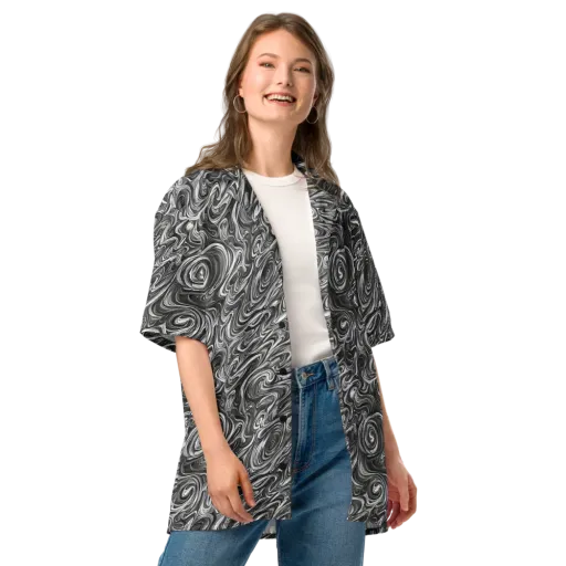 Noir Marble on a Button Shirt