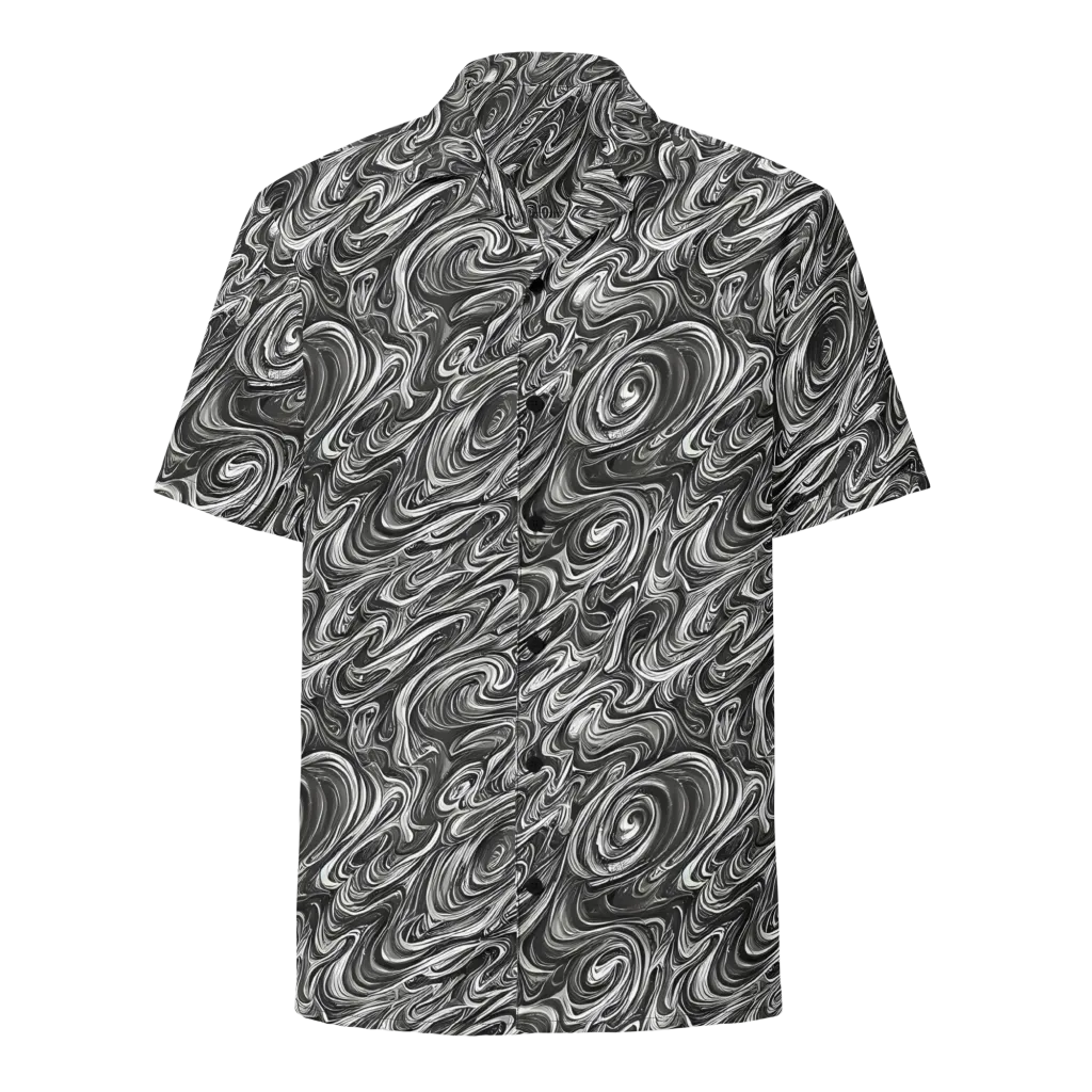 Noir Marble on Button Shirt — Front