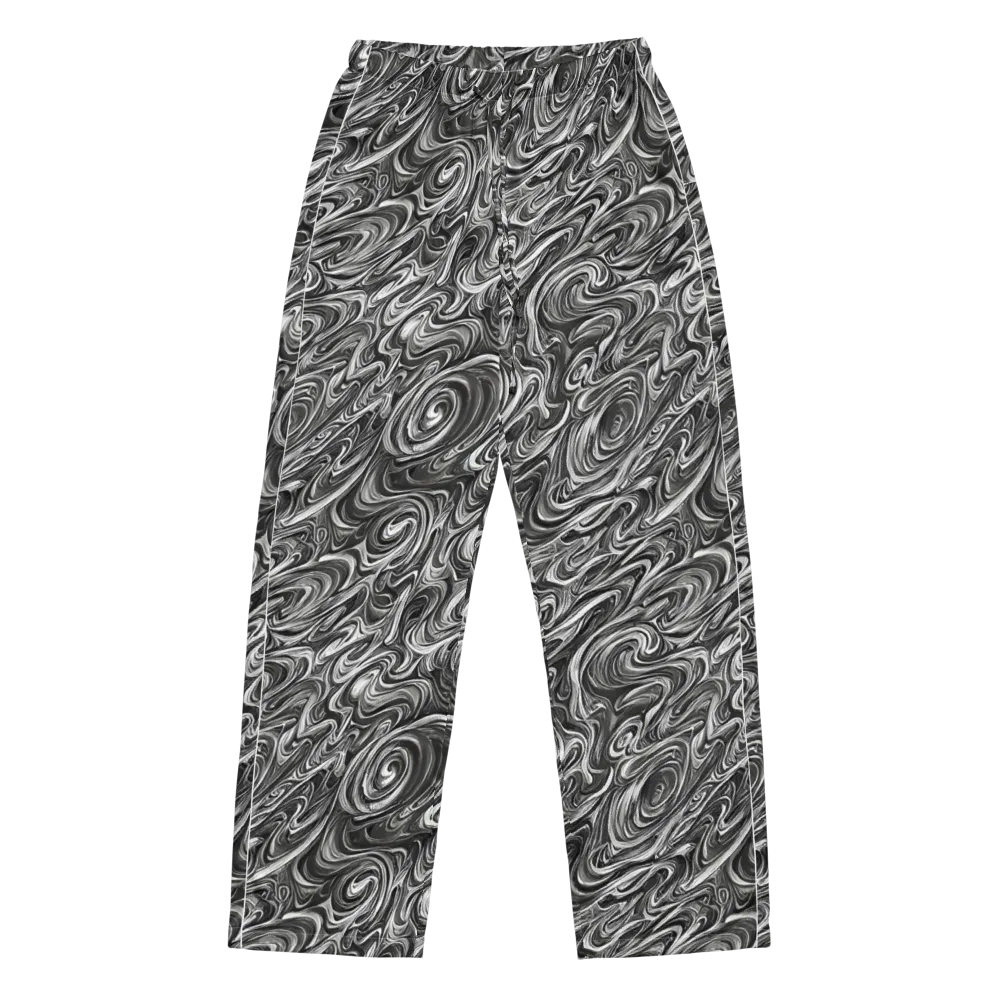 Noir Marble on Women's Pajama Pants — Front