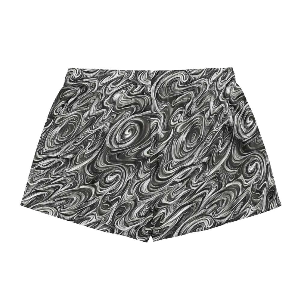 Noir Marble on Women's Pajama Shorts — Back