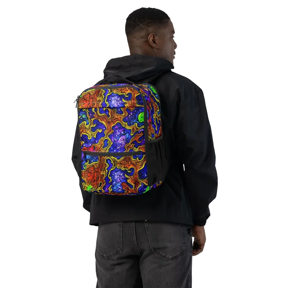 Electric Lava on Utility Backpack — Back