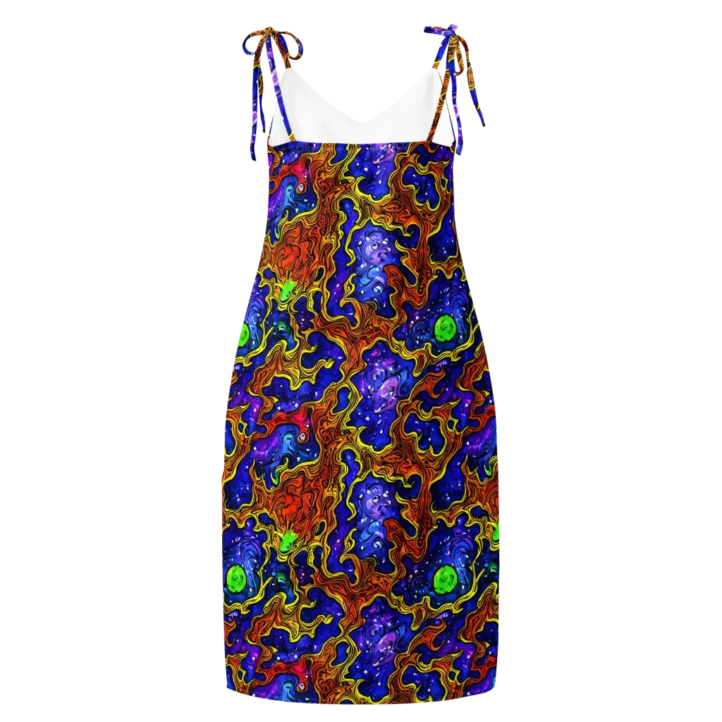 Electric Lava on Slip Dress — Back