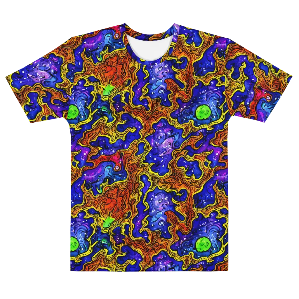 Electric Lava on Men's Cotton Crew Neck T-Shirt — Front