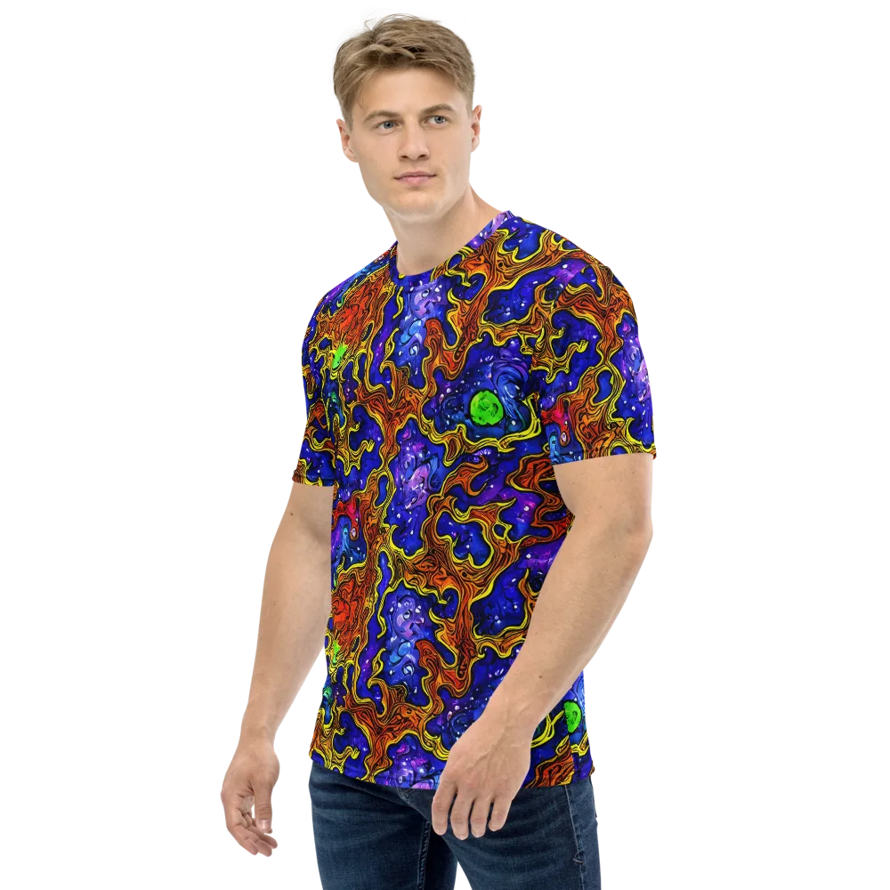 Electric Lava on Men's Crew Neck T-Shirt — Left