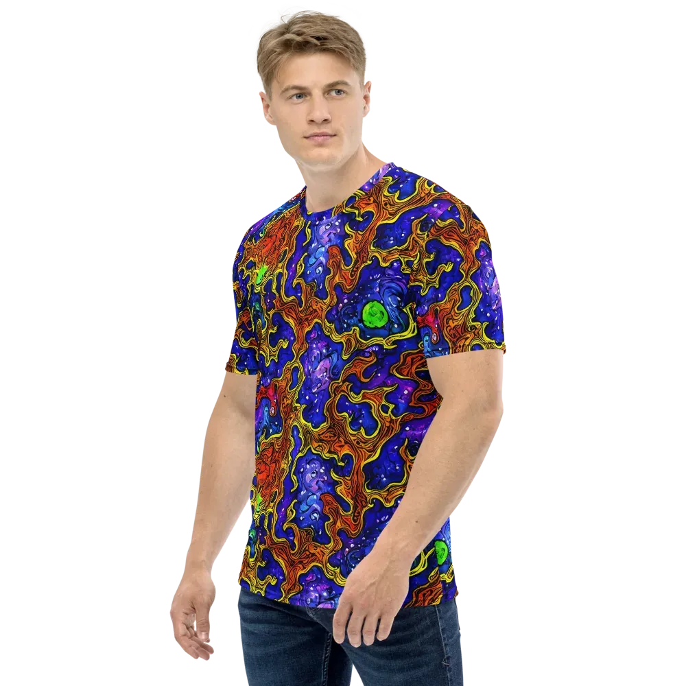 Electric Lava on Men's Crew Neck T-Shirt — Left