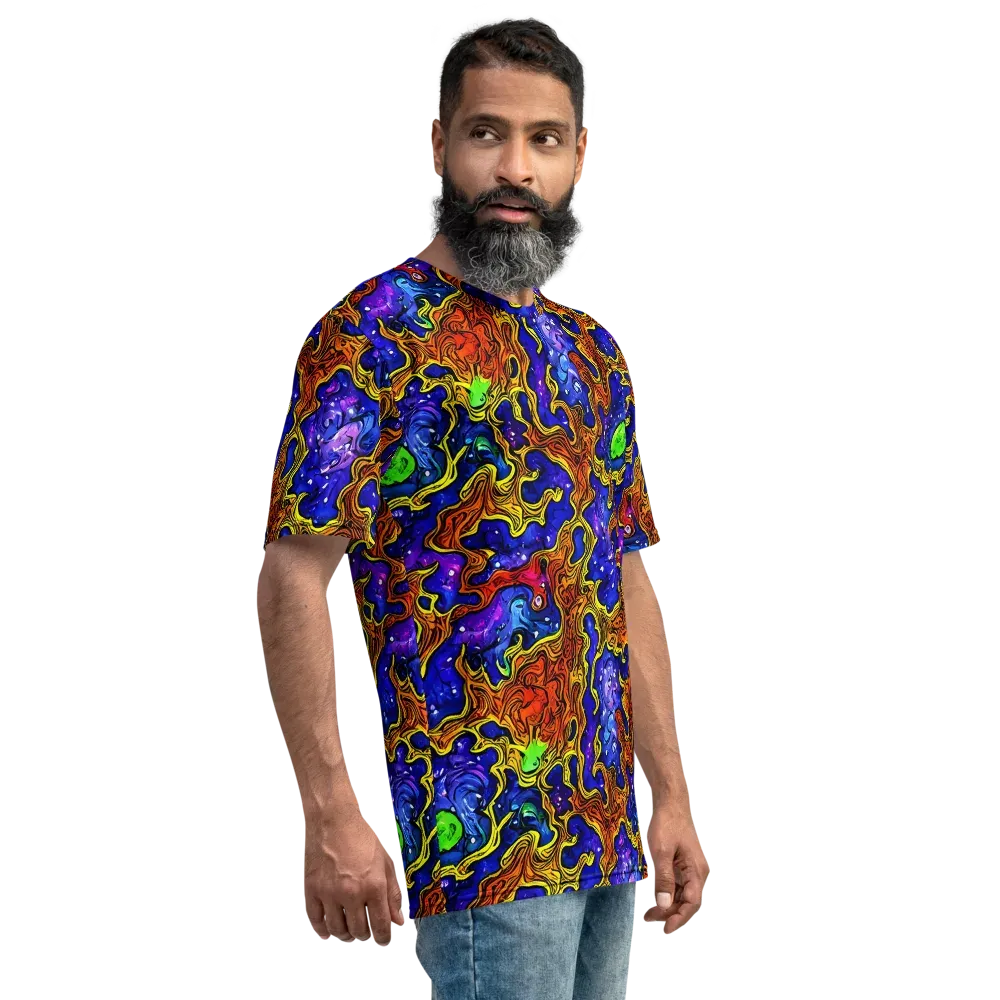 Electric Lava on Men's Crew Neck T-Shirt — Right