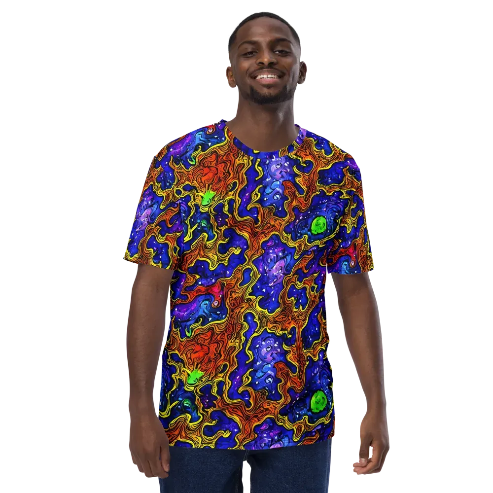 Electric Lava on Men's Crew Neck T-Shirt — Front