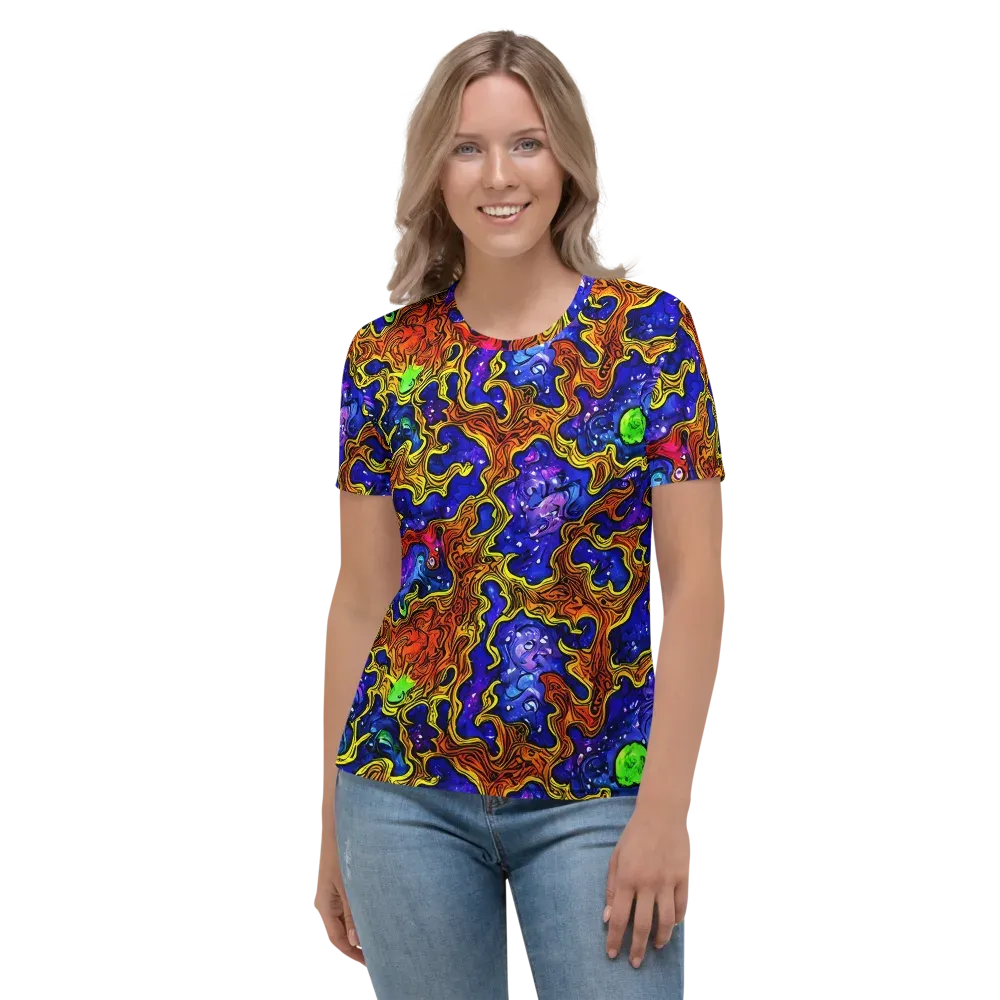 Electric Lava on Women's Crew Neck T-Shirt — Front