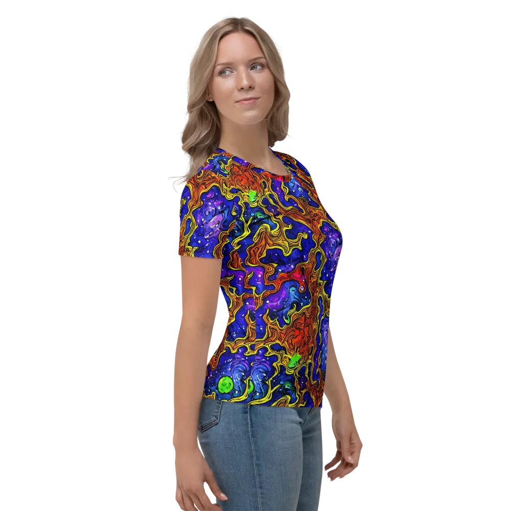 Electric Lava on Women's Crew Neck T-Shirt — Right