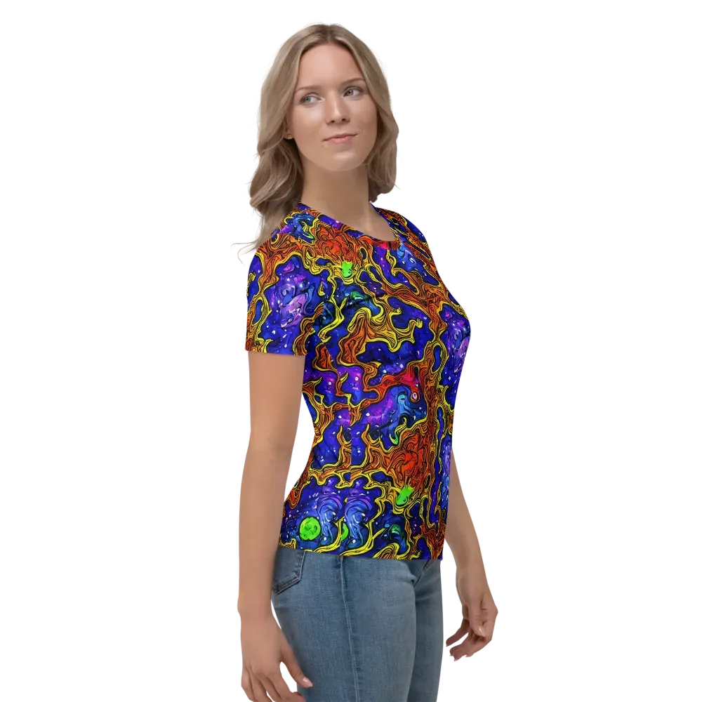 Electric Lava on Women's Crew Neck T-Shirt — Right