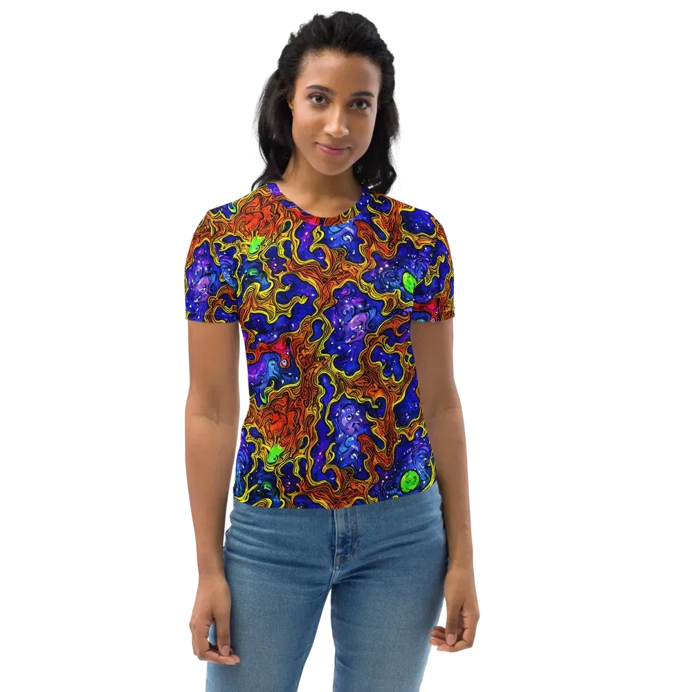 Electric Lava on Women's Crew Neck T-Shirt — Front