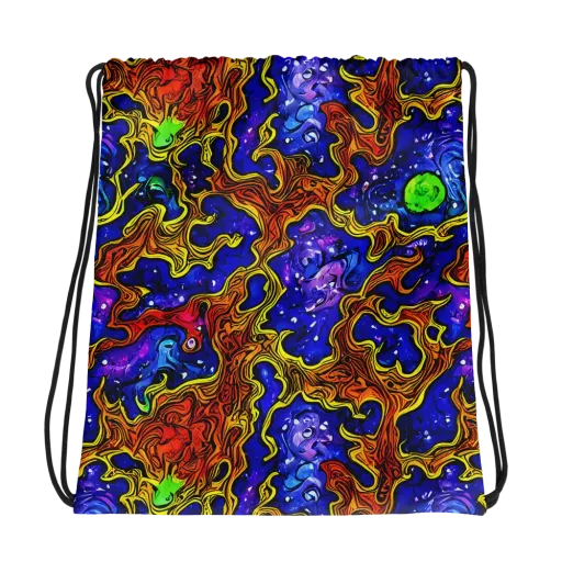 Electric Lava on a Drawstring Bag