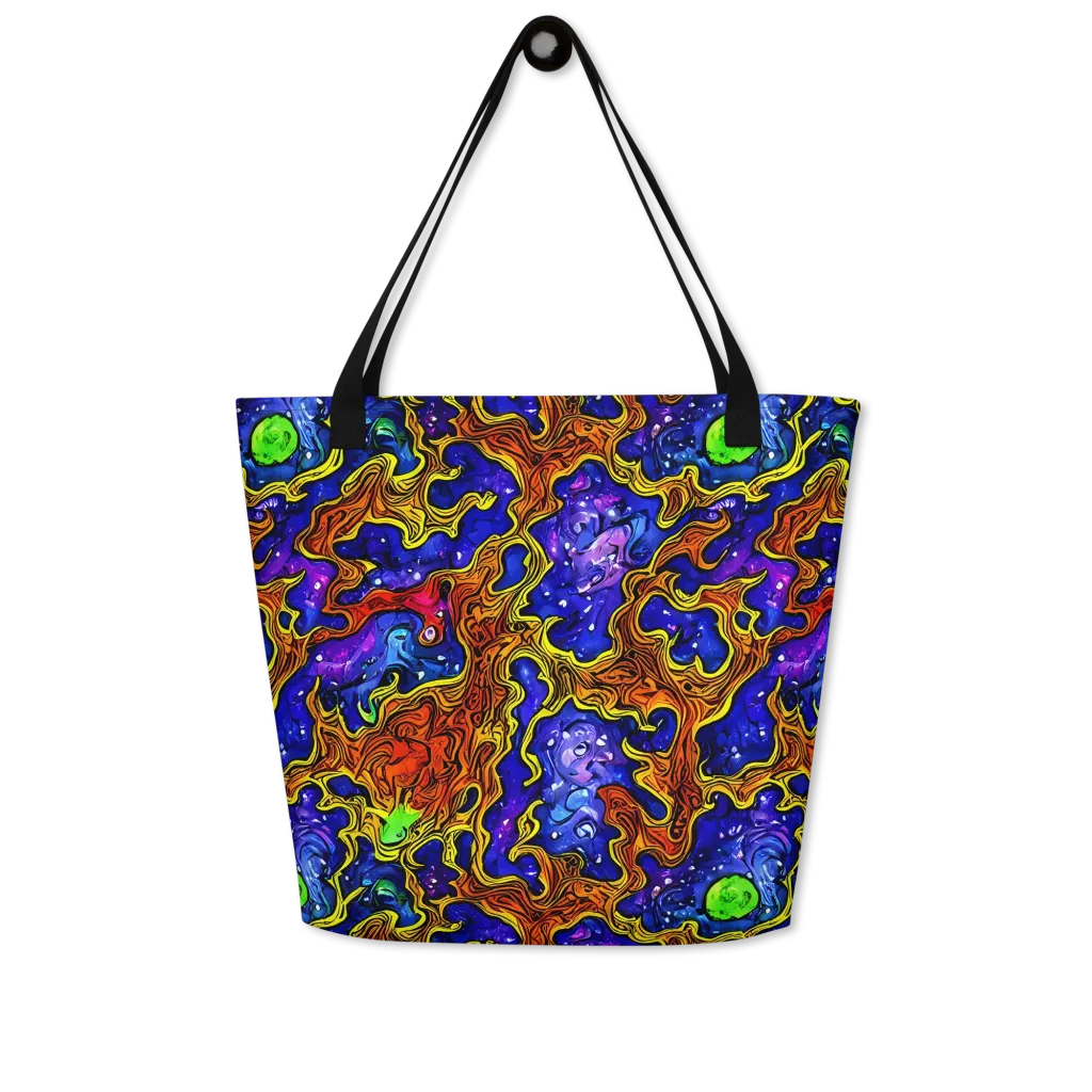 Electric Lava on Large Tote Bag W/ Pocket — Front