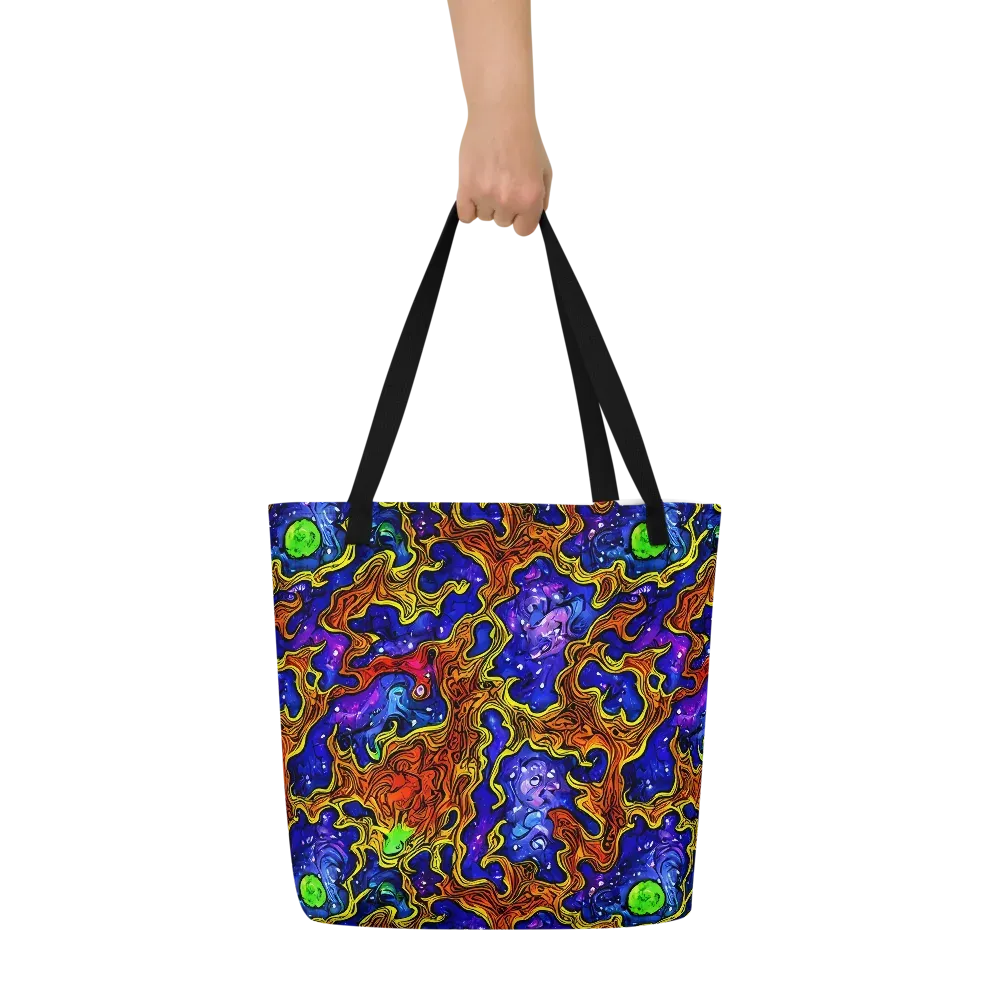 Electric Lava on Large Tote Bag W/ Pocket — Front