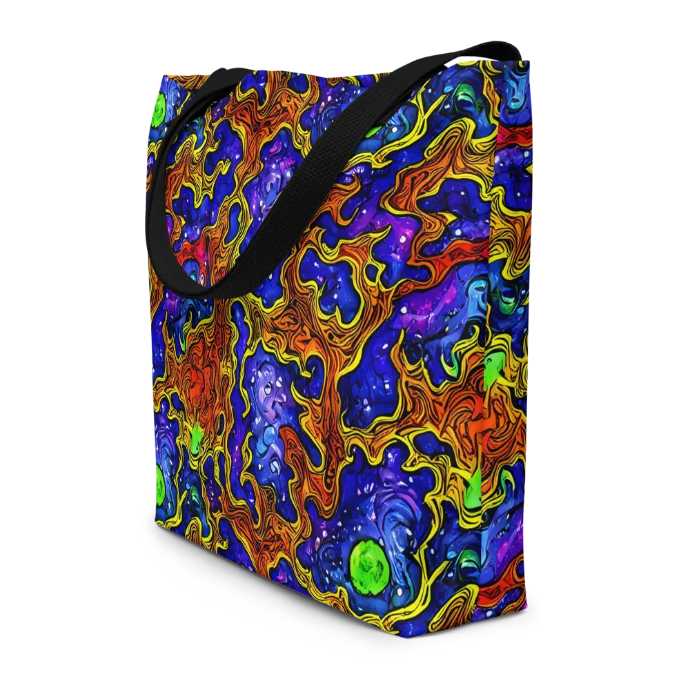 Electric Lava on Large Tote Bag W/ Pocket — Front