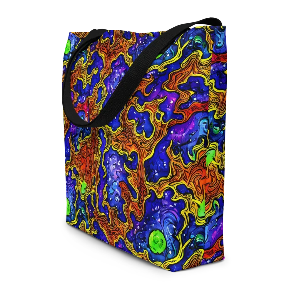 Electric Lava on Large Tote Bag W/ Pocket — Front