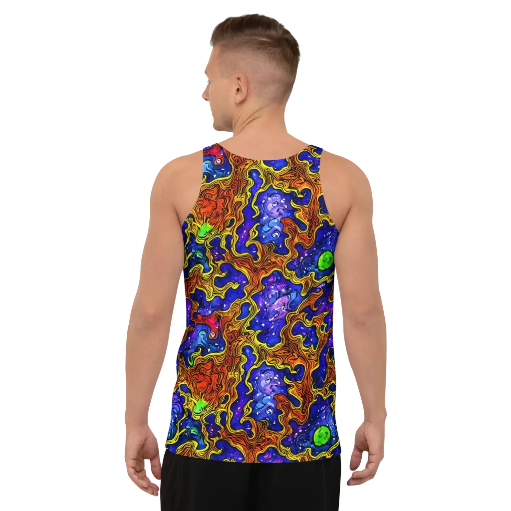 Electric Lava on Men's Tank Top — Back