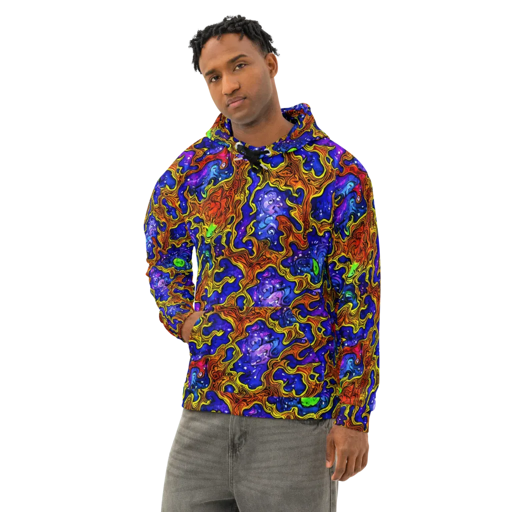 Electric Lava on Cotton Hoodie — Left Front