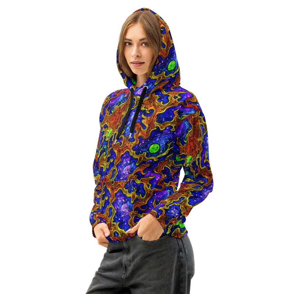 Electric Lava on Cotton Hoodie — Left Front