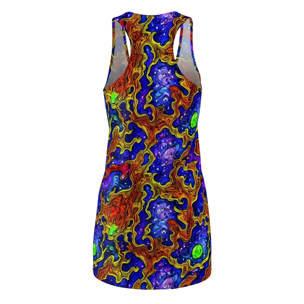 Electric Lava on Racerback Dress — Back