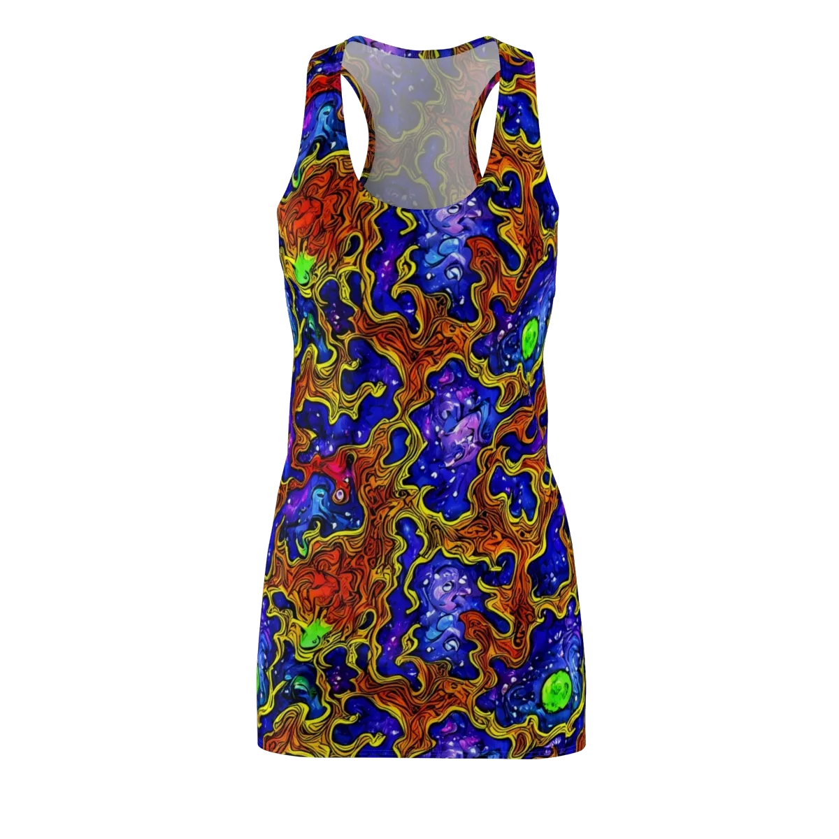 Electric Lava on Racerback Dress — Front