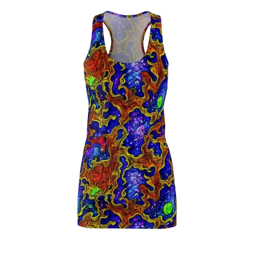 Electric Lava on a Racerback Dress