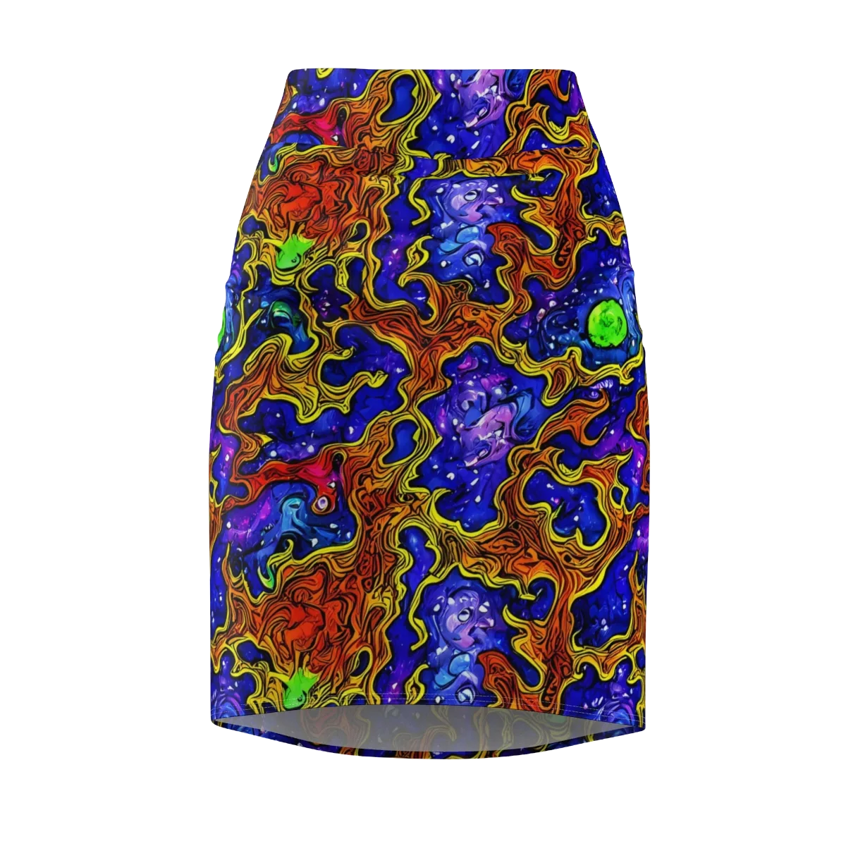 Electric Lava on Pencil Skirt — Front