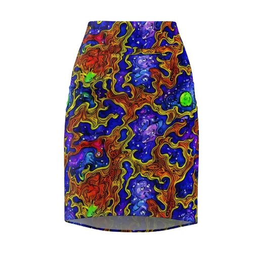 Electric Lava on a Pencil Skirt