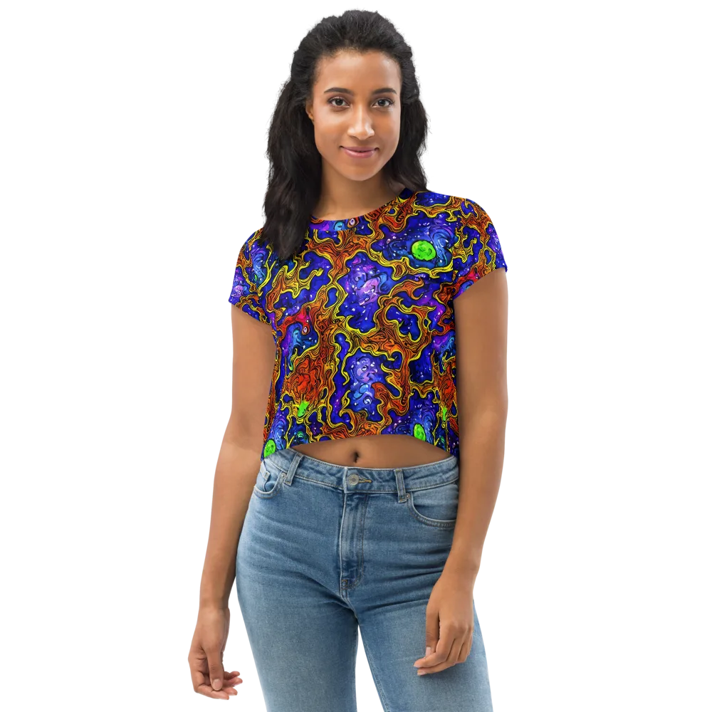 Electric Lava on Crop Tee — Front