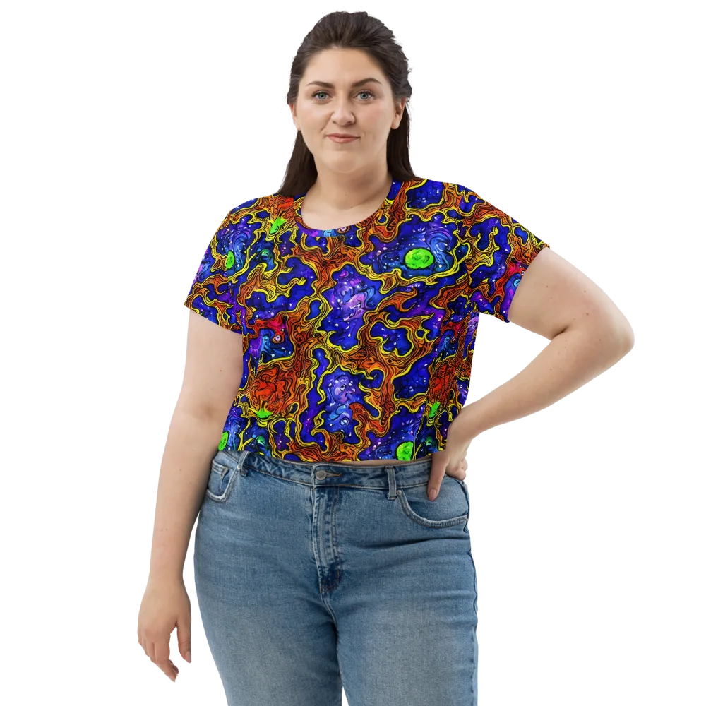 Electric Lava on Crop Tee — Front