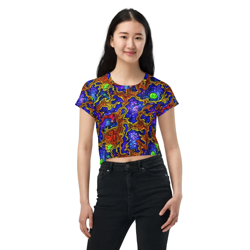 Electric Lava on Crop Tee — Front